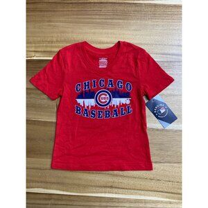 Chicago Cubs Kids Girls T-Shirt XS 4/5 Red MLB Genuine Merchandise